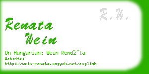 renata wein business card